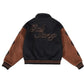 Black and Brown Wool Galsang Varsity Jacket