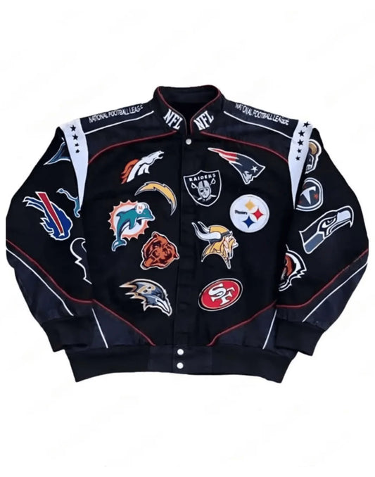 Nfl Jacket With All Team Logos Patch