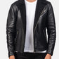 Black Alberto Shearling Leather Jacket