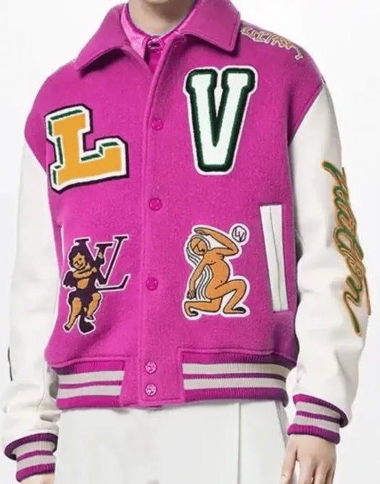 Louis Vuitton Pink Varsity Jacket