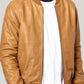 Casual Tan Brown Bomber Jacket