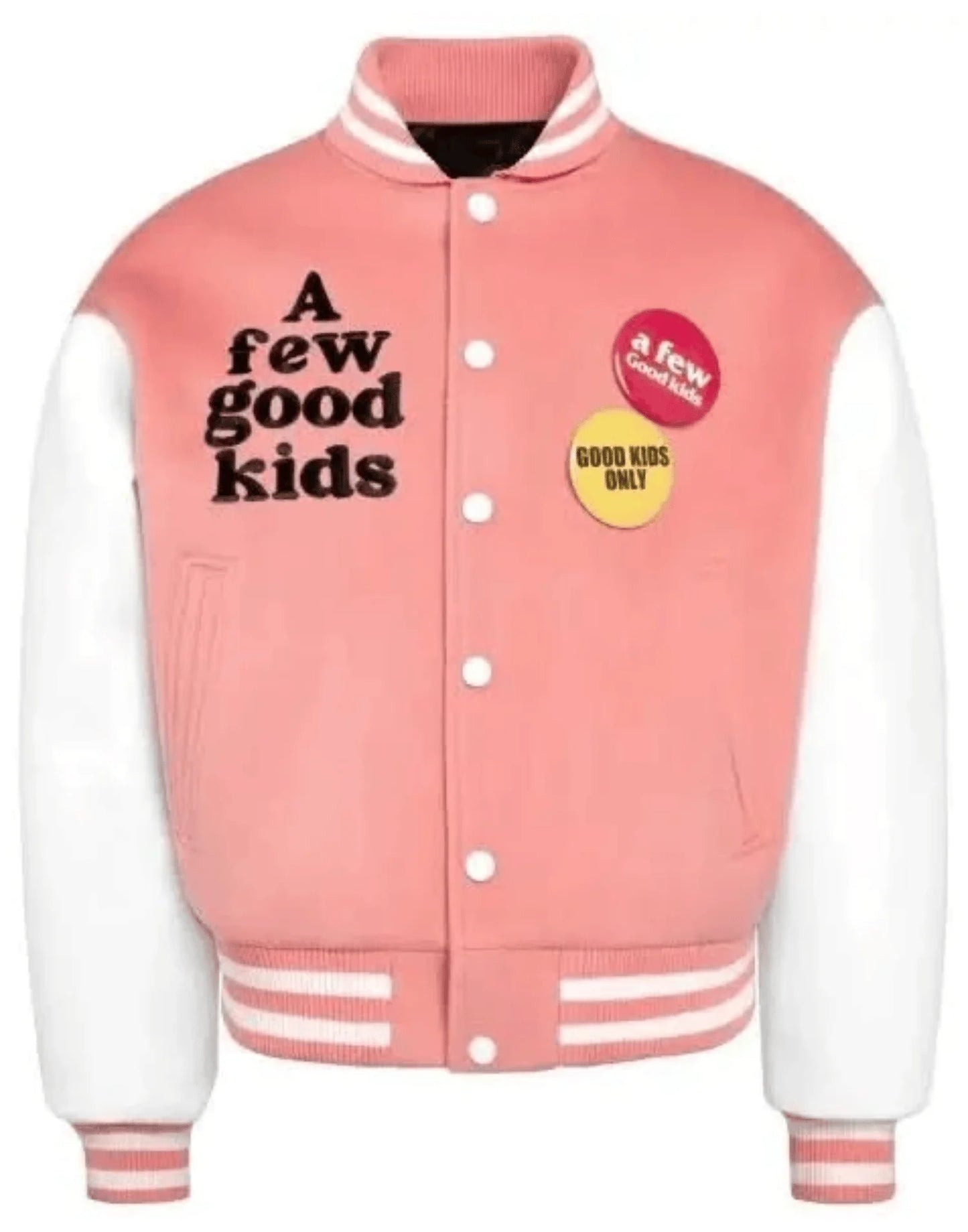 A Few Good Kids Strike Varsity Jacket Pink