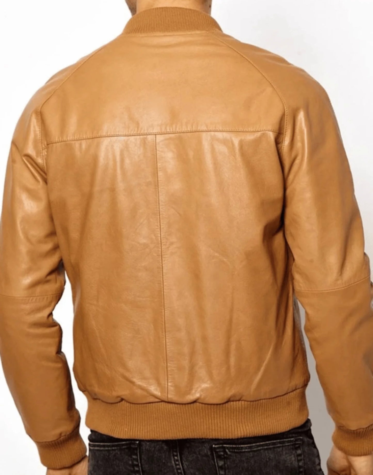 Casual Tan Brown Bomber Jacket