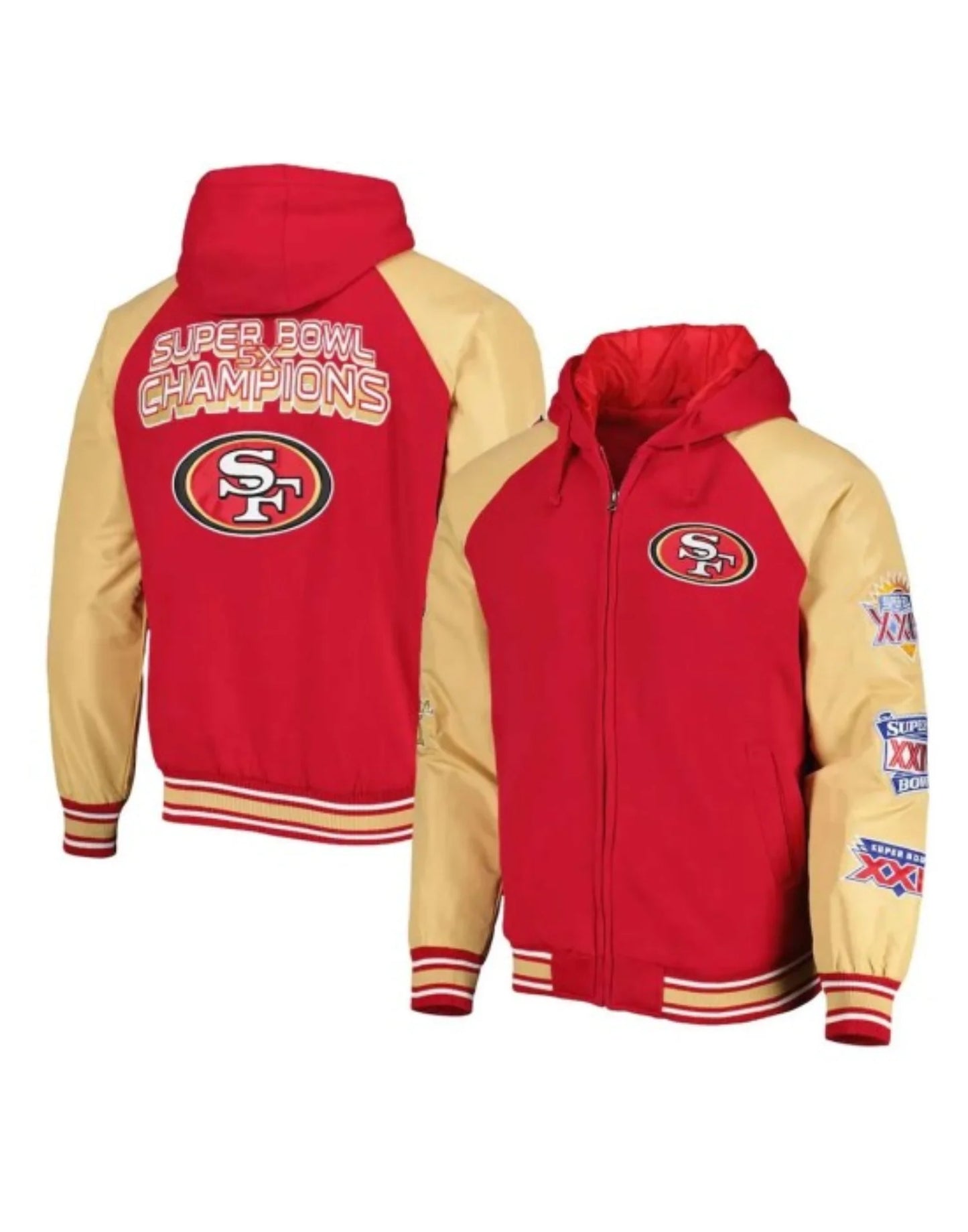 49ers Super Bowl Varsity Hooded Jacket