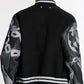 Black Louis Vuitton Chains Camo Varsity Jacket