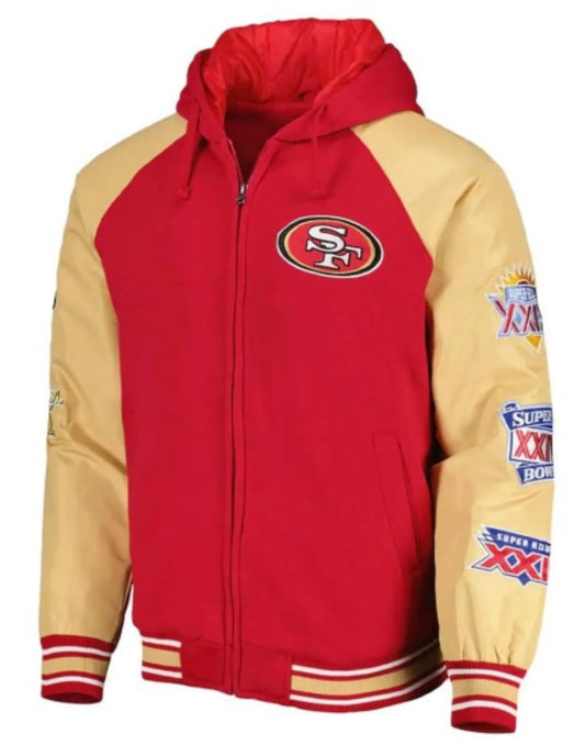 49ers Super Bowl Varsity Hooded Jacket