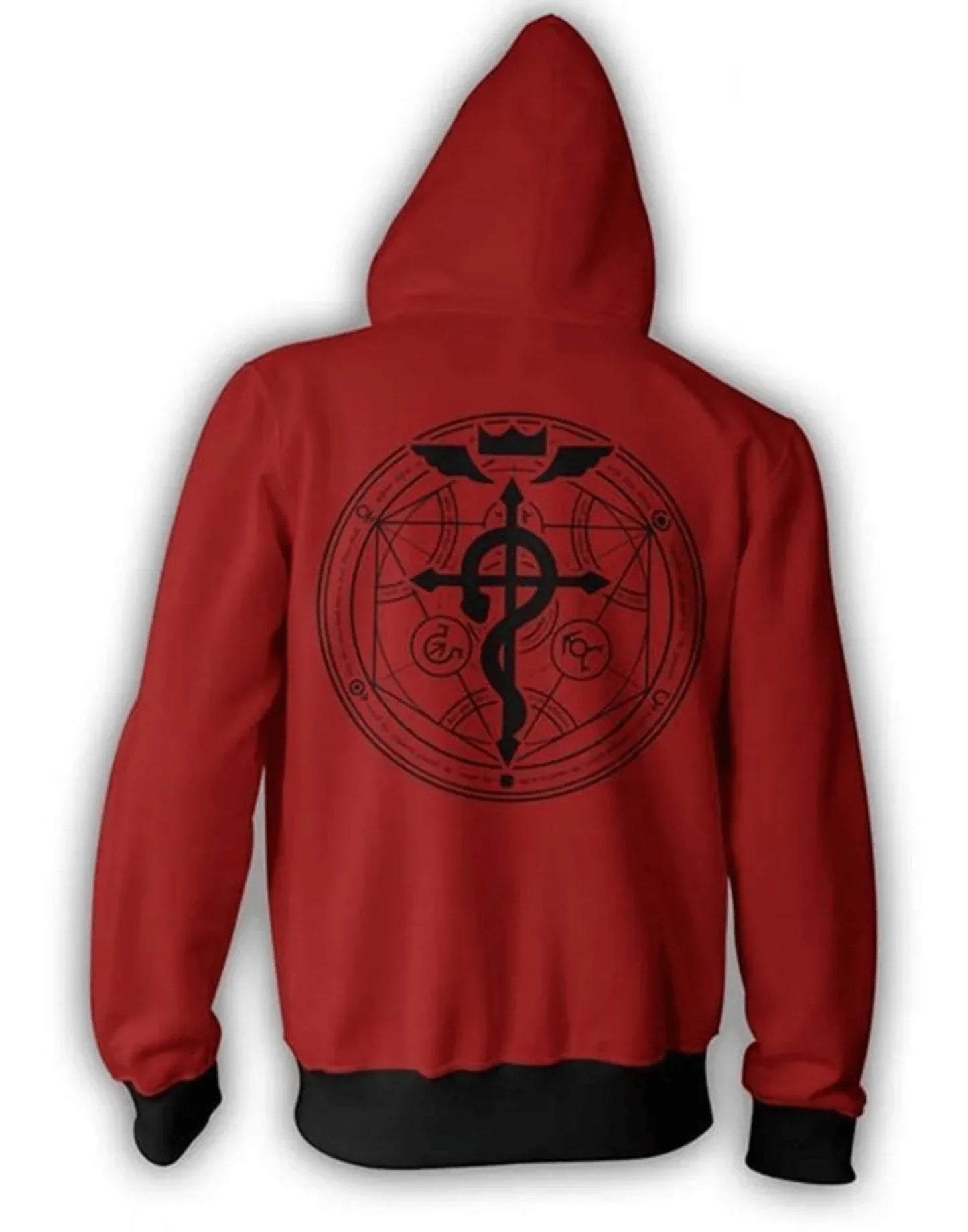 Edward Elric Fullmetal Alchemist Red and Black Hoodie