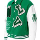 Louis Vuitton Varsity Green Leather Jacket