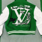 Louis Vuitton Varsity Green Leather Jacket