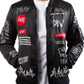 Crew Patches Black Bomber Jacket