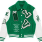 Louis Vuitton Varsity Green Leather Jacket