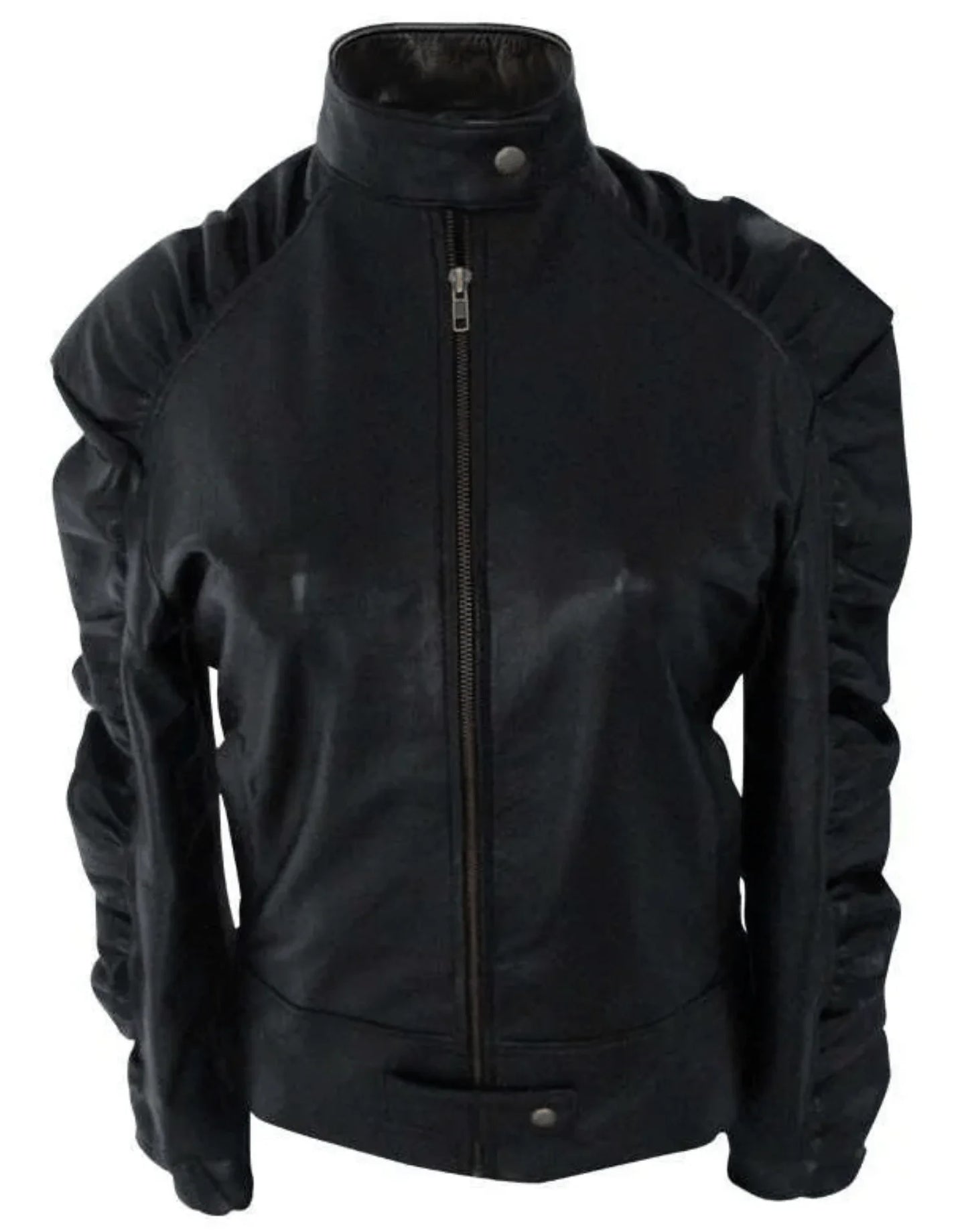 Elena Gilbert KRMA Jade Black Leather Jacket