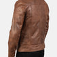 Brown Lavendard Biker Leather Jacket