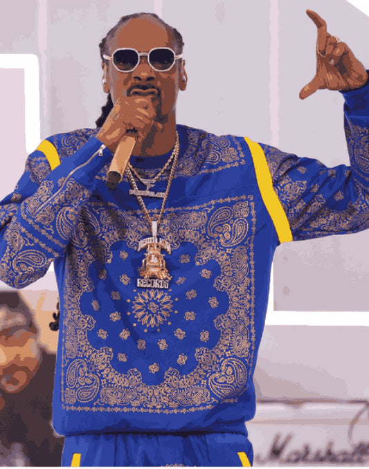 Snoop Dogg Blue Bandana Tracksuit