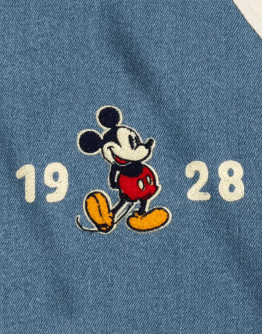 Mickey Mouse Varsity Jacket 1928 Blue And White