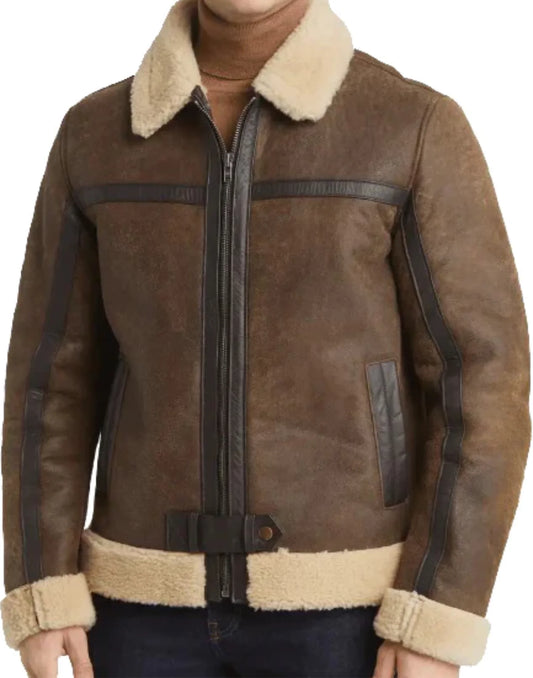 Brown Sheepskin Leather Jacket