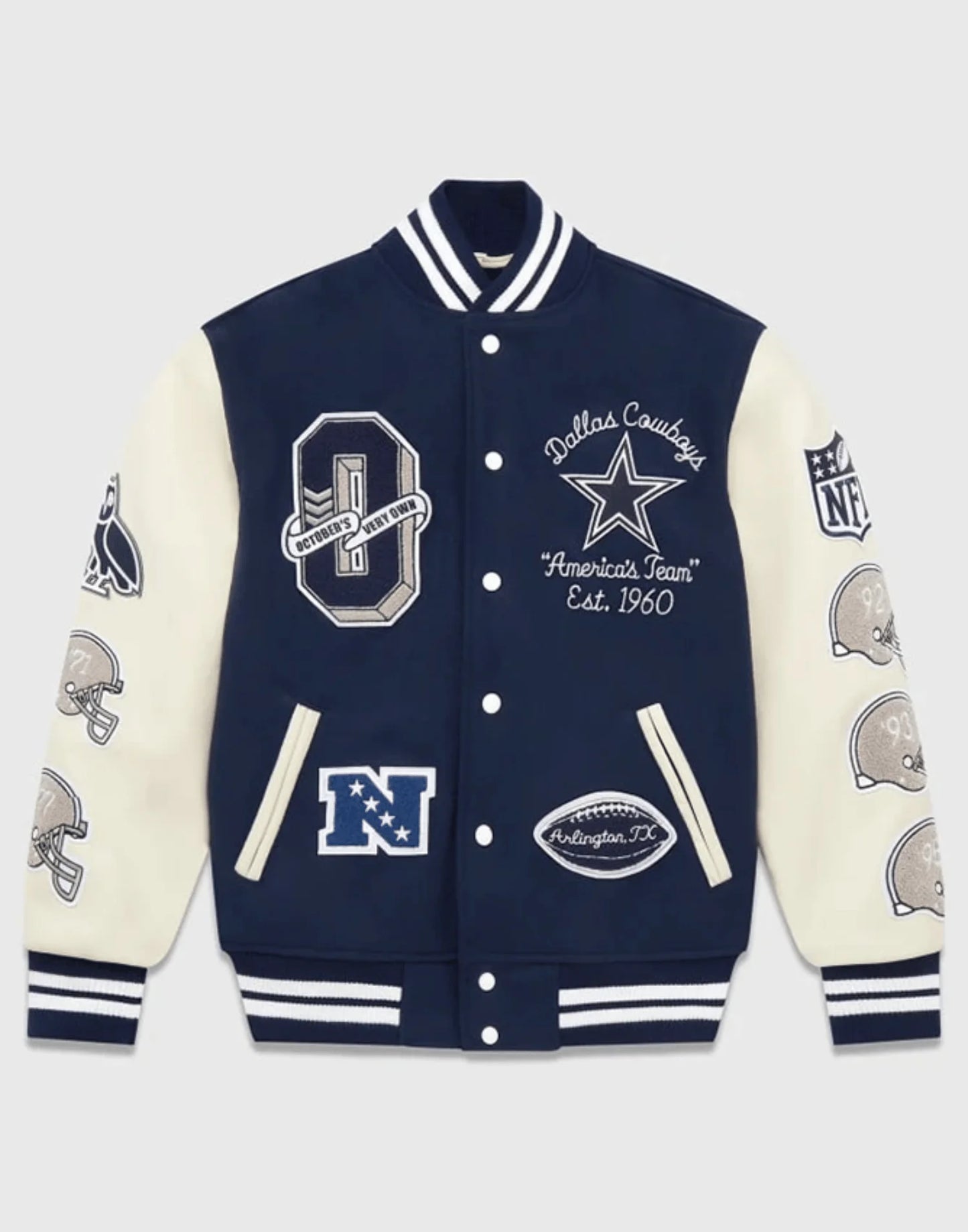 Navy Blue OVO NFL Varsity Jacket