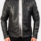 Dean Black Leather Biker Jacket