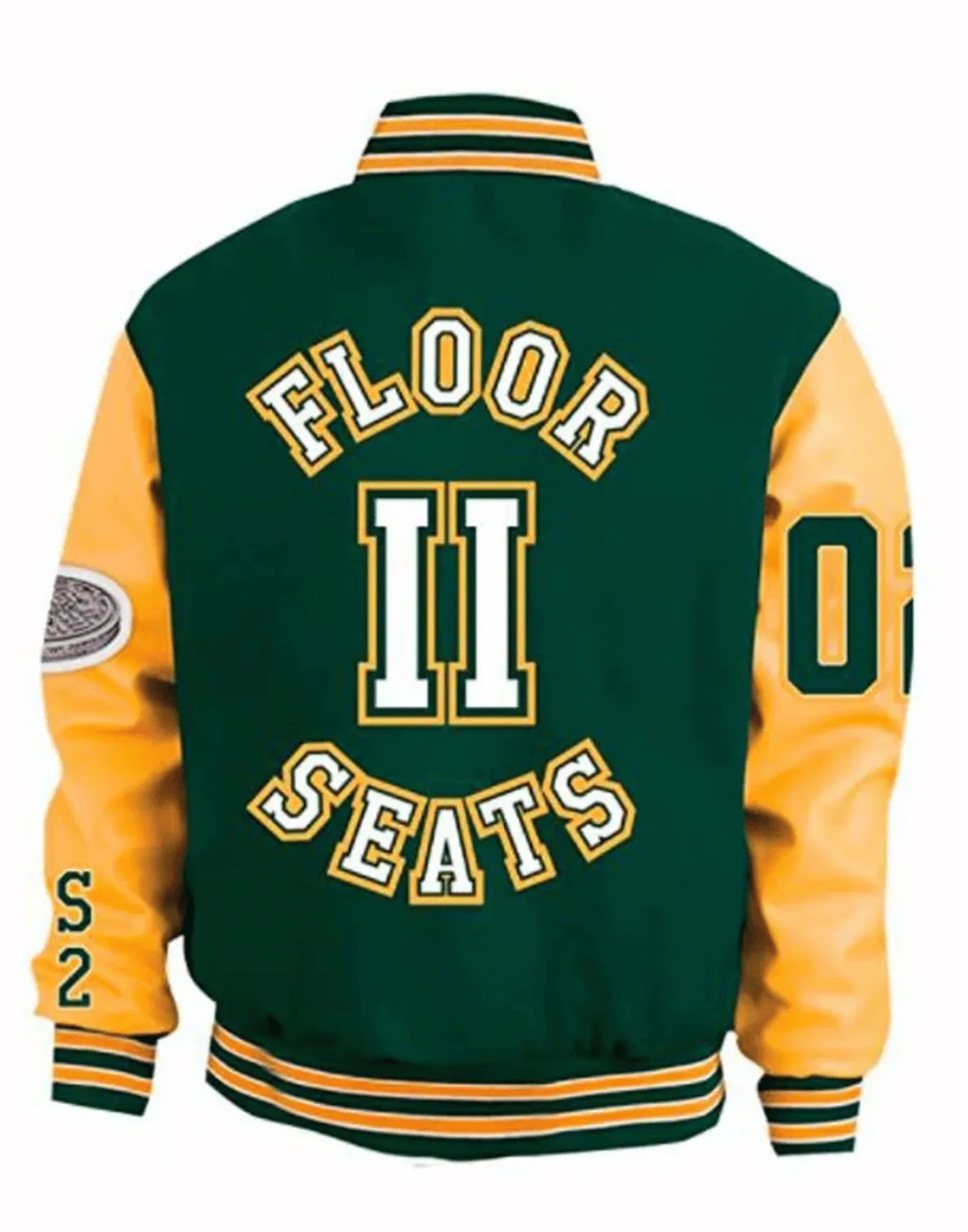 ASAP Ferg Floor II Seats Green and Yellow Letterman Varsity Jacket