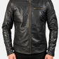 Dean Black Leather Biker Jacket