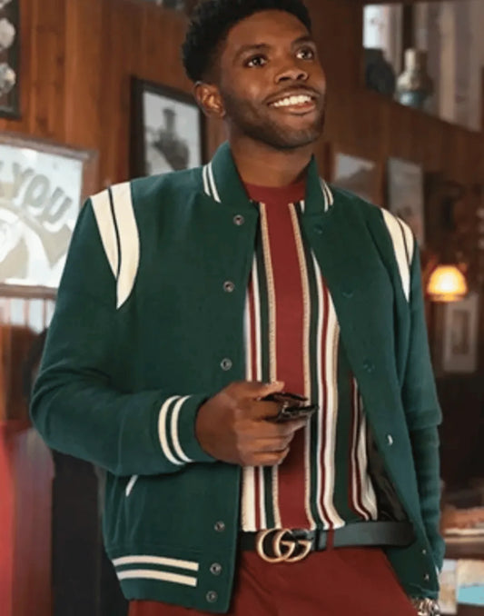 Tian Richards Tom Swift Green Bomber Jacket