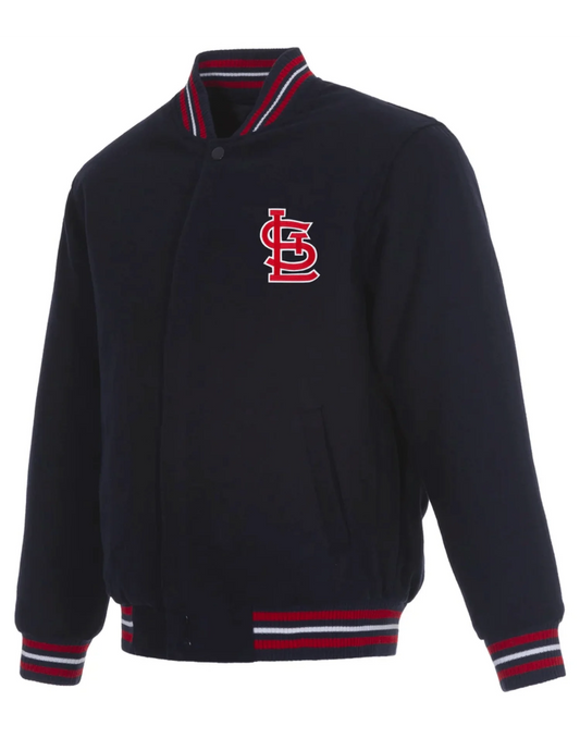 Navy Blue St Louis Cardinals Letterman Jacket