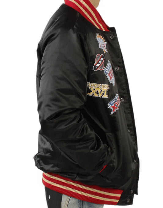 Champion San Francisco 49ers Leather Jacket Black