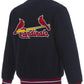 Navy Blue St Louis Cardinals Letterman Jacket