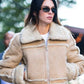 Kendall Jenner Newyork White Suede Jacket