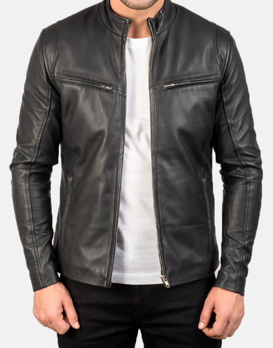 Ionic Black Leather Jacket