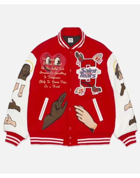 Choose Your Savior Varsity Jacket Red