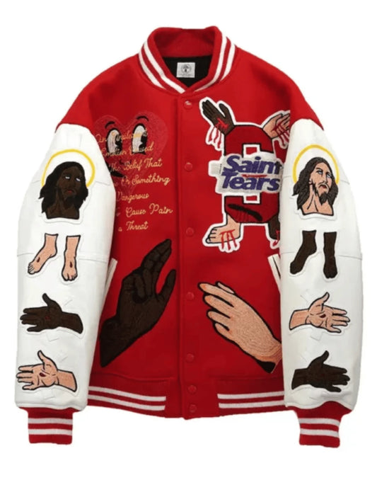 Choose Your Savior Varsity Jacket Red