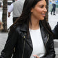 Kim Kardashian Biker Leather Jacket