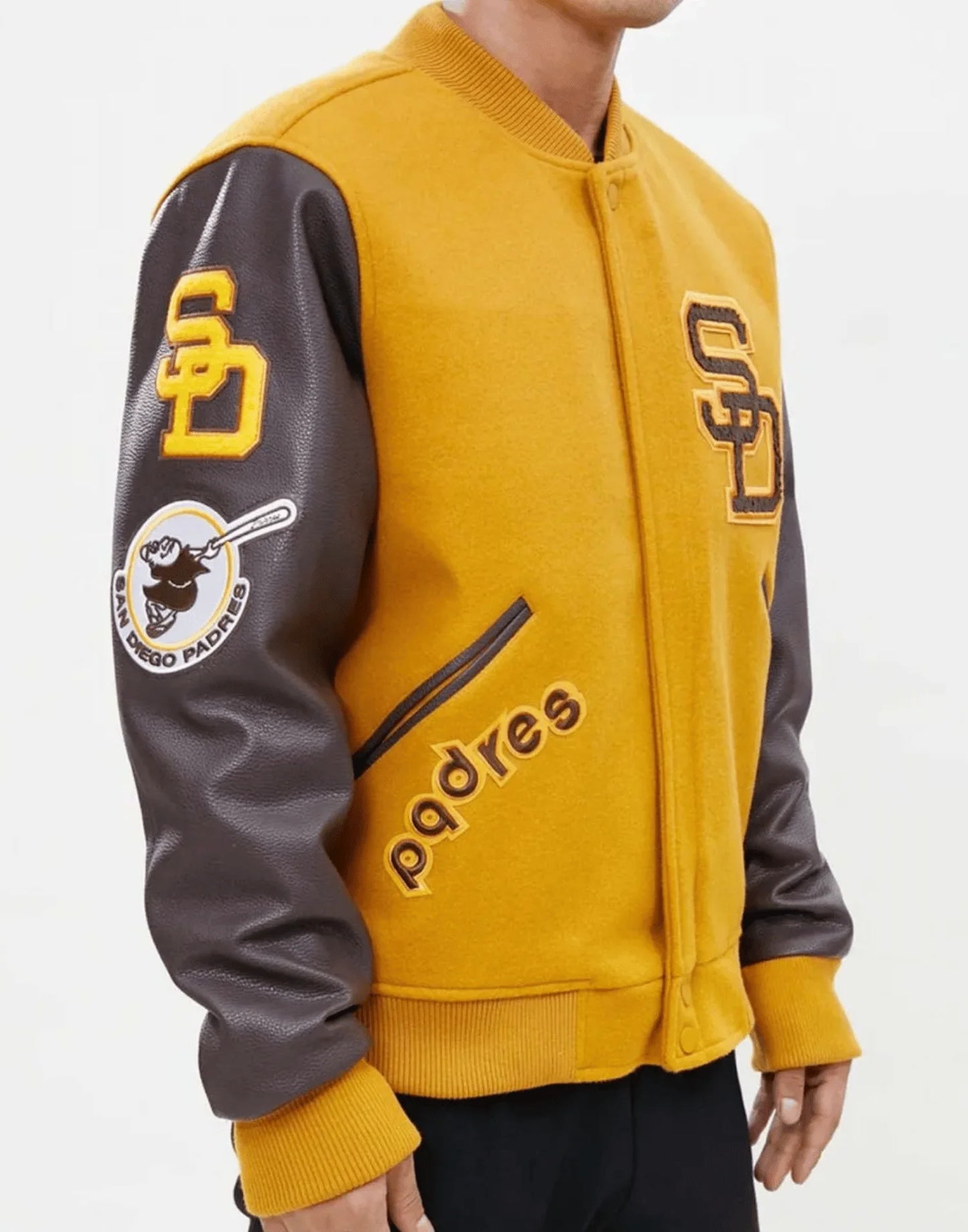 San Diego Padres Orange And Yellow Varsity Jacket