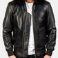 Airin G-1 Black Leather Bomber Jacket